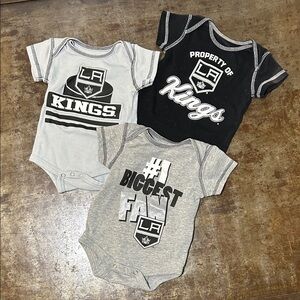 NHL LA Kings Kids One-Piece Set in Black and Gray